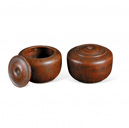 楠木圍棋盒（成對(duì)）